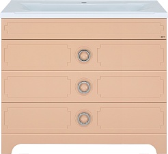 Misty Тумба с раковиной Лейла 100 3 ящика песочная – фотография-1